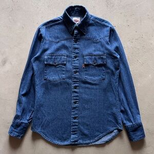 vintage 70s levis orange tab chambray shirt